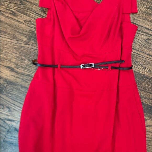 NWT Black Halo Jackie belted Red Sheath-jj9 - Picture 6 of 10